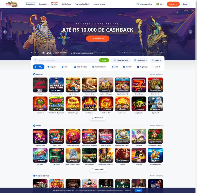 Critique complète du Casino Vulkan Vegas au Canada - aperçu